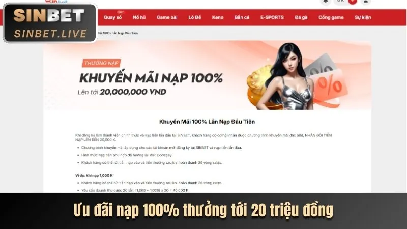 Thưởng chào mừng người chơi mới